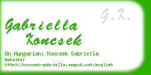 gabriella koncsek business card